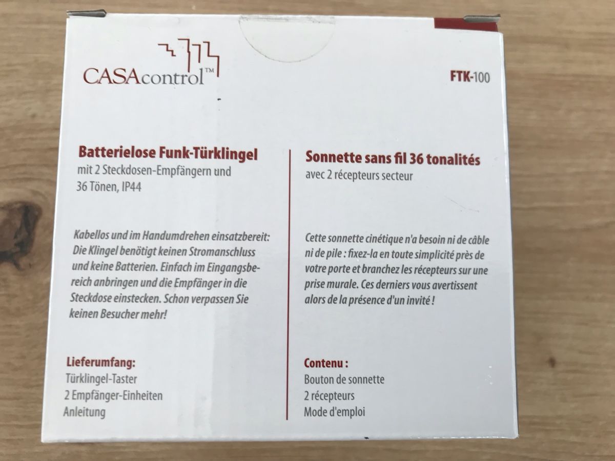 Campanacci mucche: Batterielose Funk-Türklingel casa Control – Usato da Therwil venduto da hha_29hc 1