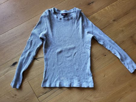 T-shirt manches longues Jennyfer gris clair taille L