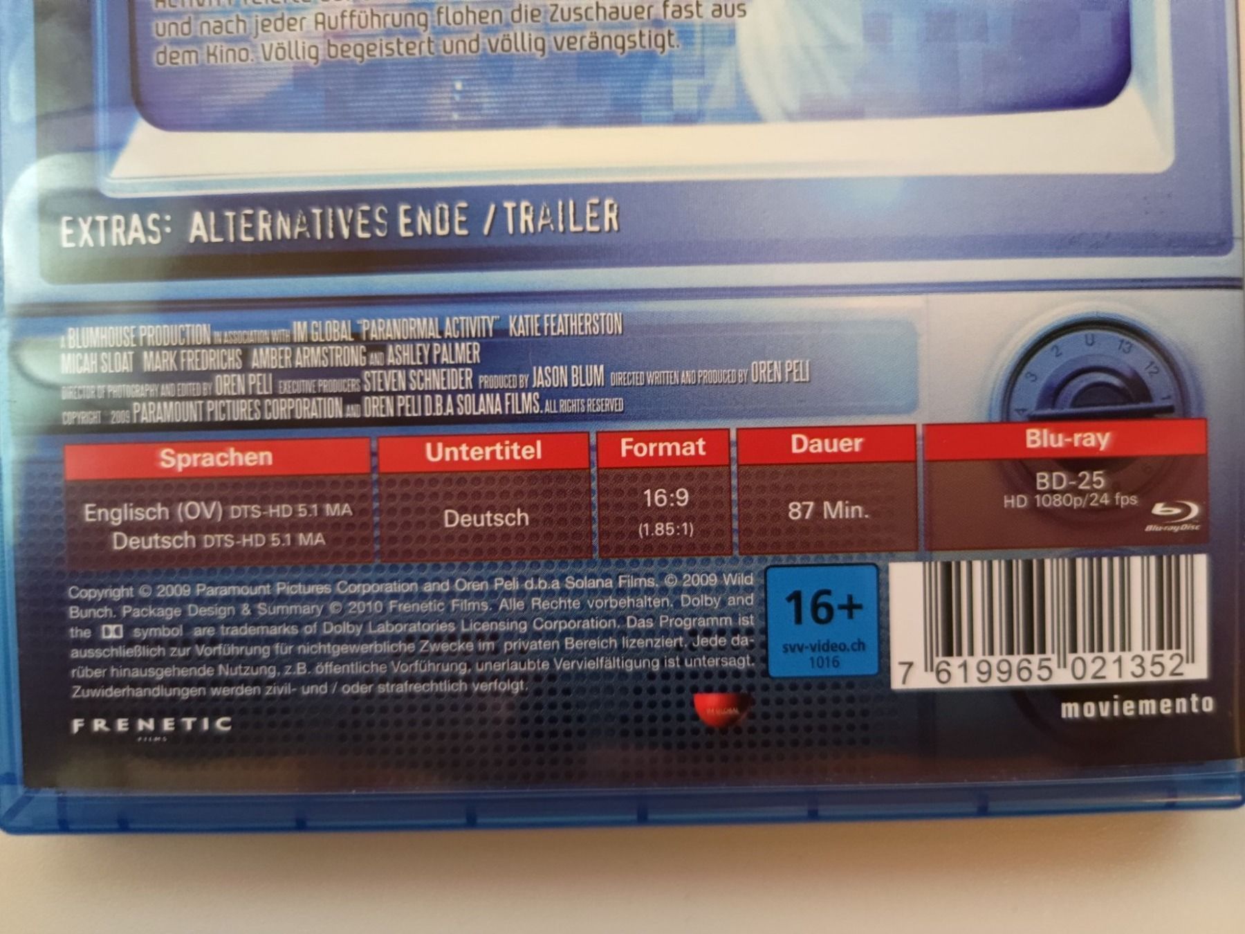 Tous les DVDs: Paranormal Activity – D'occasion à Liestal par Kratzilla 3