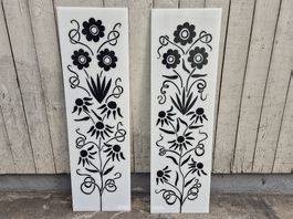 Acryl Leuchtbilder, Deko Bild Bauern Blumen