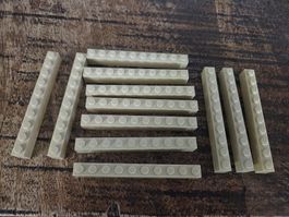 lego 6111 lot de 12 pièces Tan Brick 1 x 10