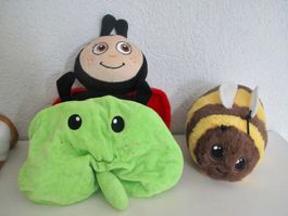 2 PELUCHES COOP ABEILLE ET COCCINELLE