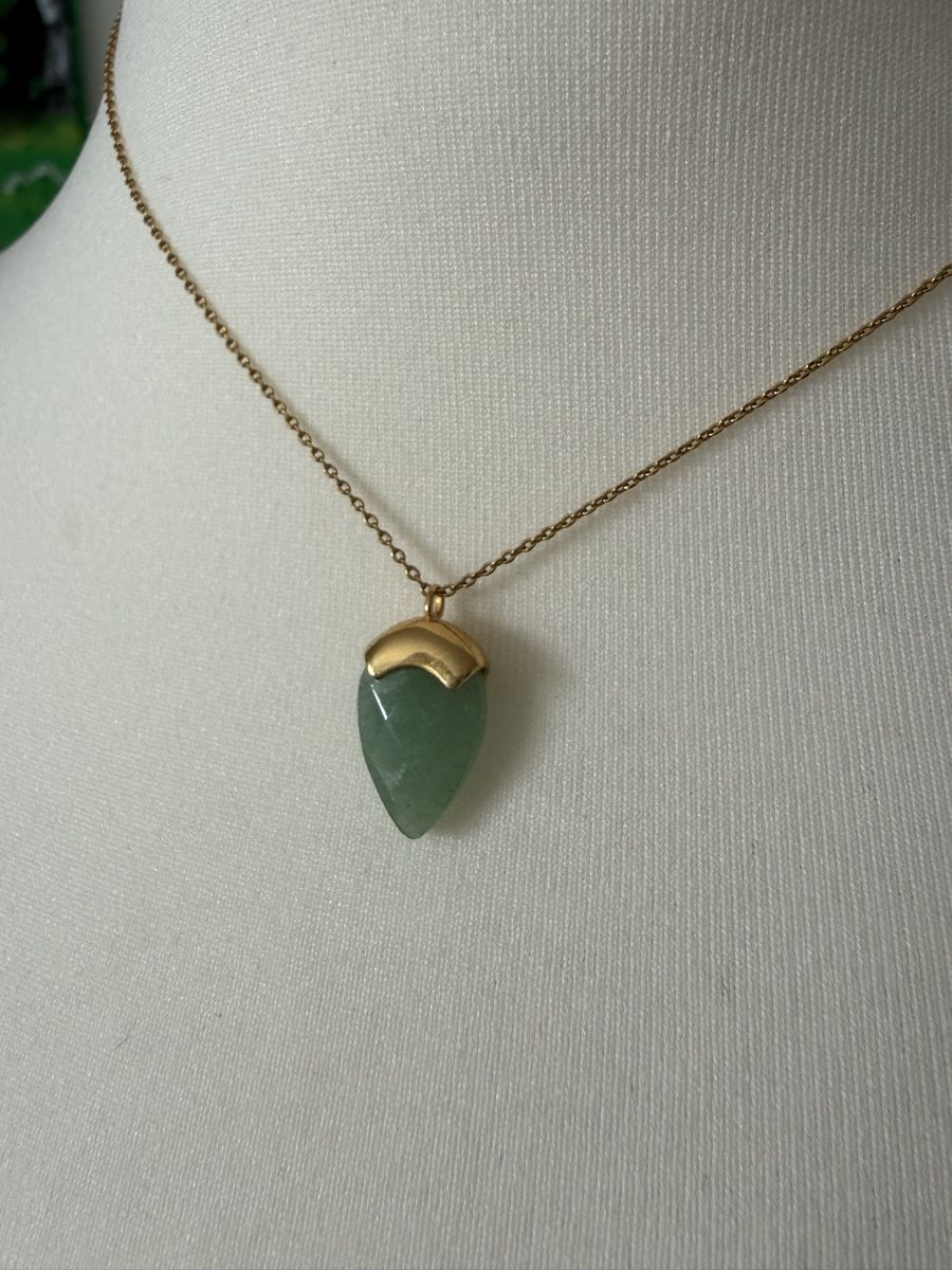 Catenine: Kette goldfarben mit Jade Stein Accessoires  – Nuovo (secondo la descrizione) da Stansstad venduto da InStyle8 6