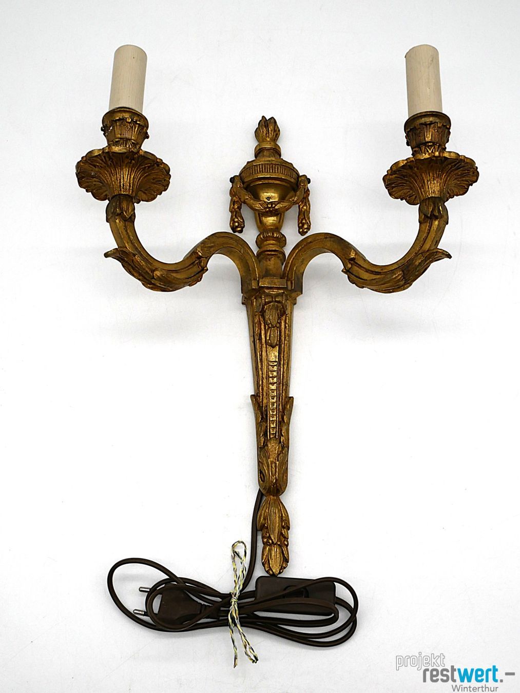 Lampade: BRONZEWANDLEUCHTER Vergoldet – Usato da Winterthur venduto da Restwert_Winterthur