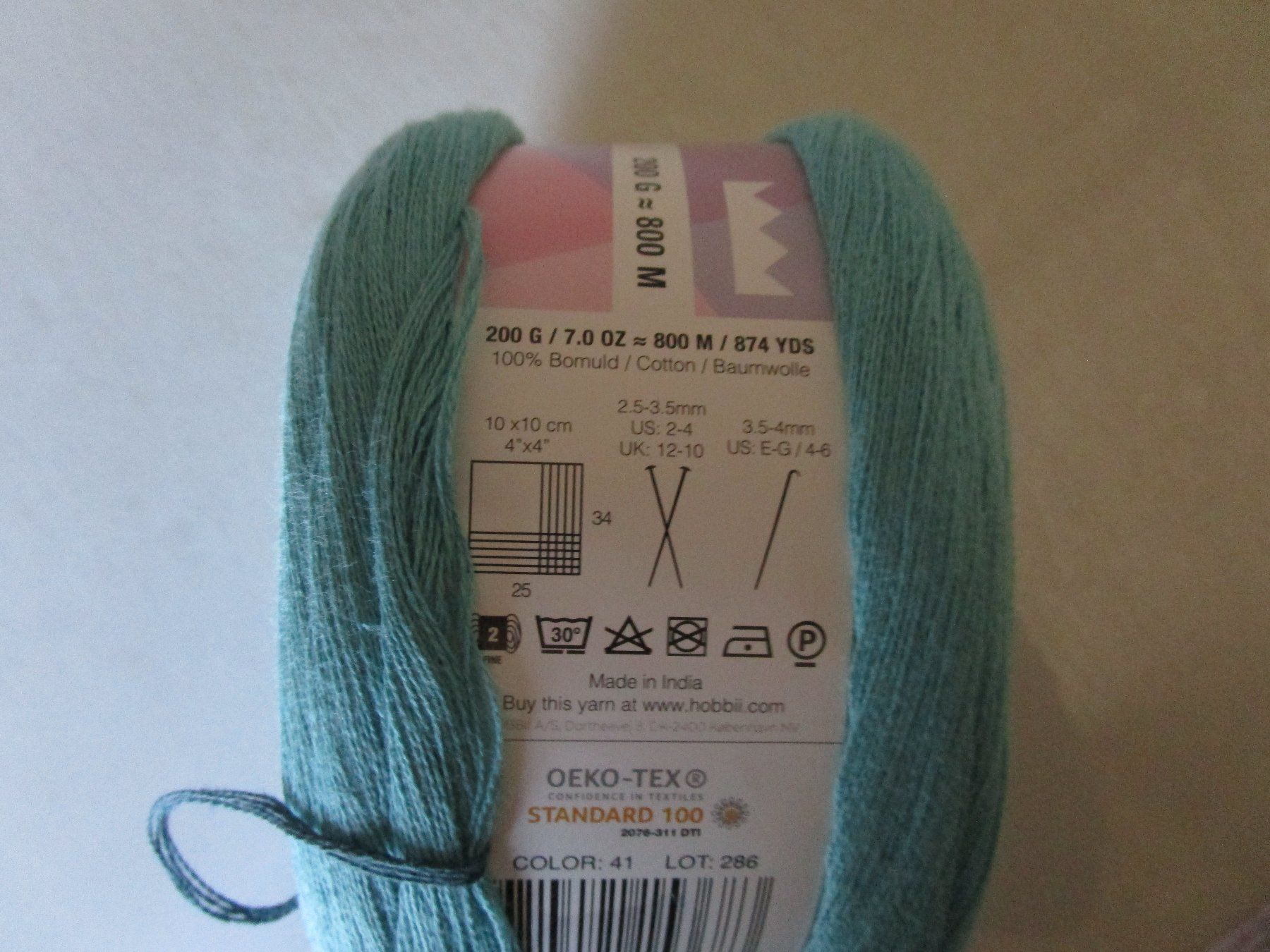 Wolle: Strickgarn,  100% Baumwolle, Bobble 200 g (Nr.41) – Neu (gemäss Beschreibung) aus Ursenbach von gruenblau 2