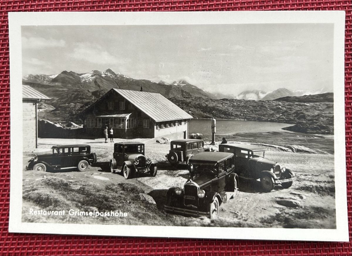 Cartoline postali: Fotokarte Grimsel alte Oldtimer  – Usato da Horw venduto da Tellbub