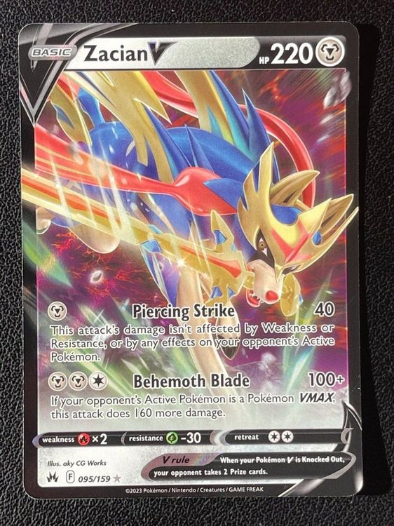 Zacian V 095/159 Crown Zenith Ultra Rare ab 1 Kaufen auf Ricardo