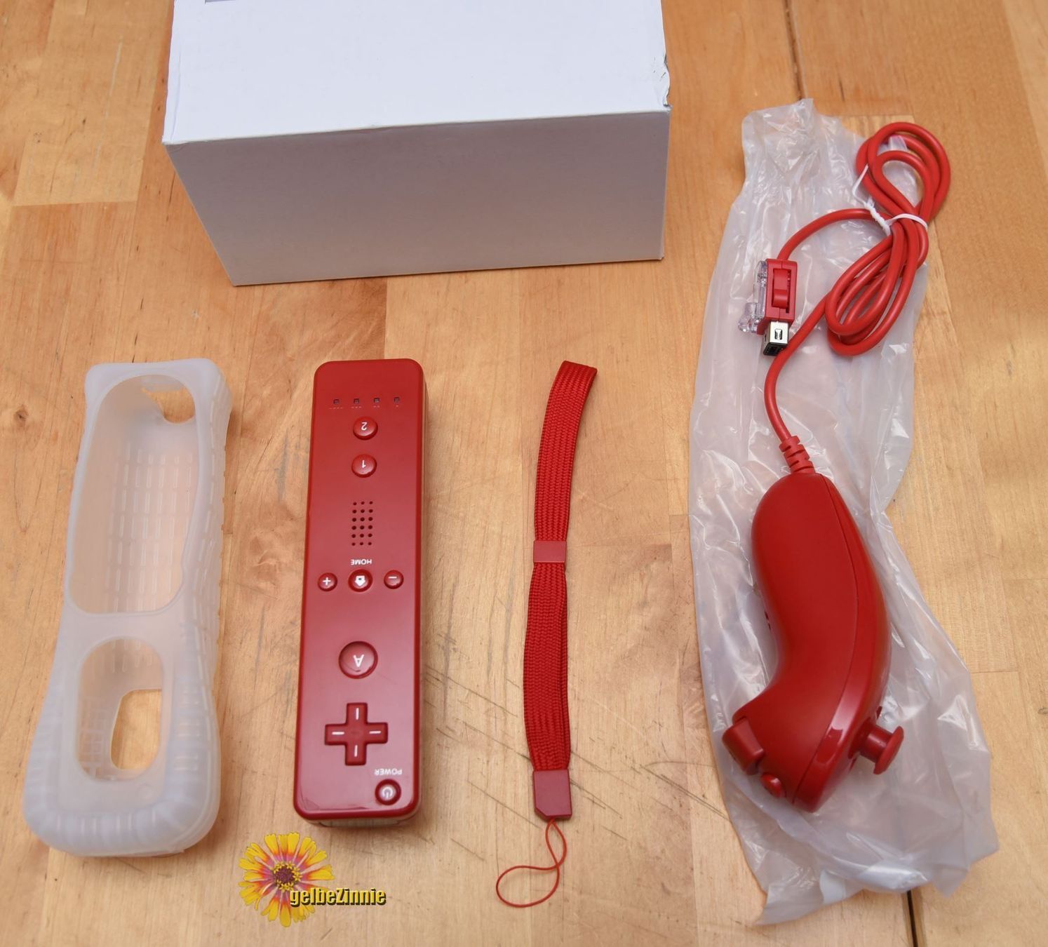 Controller: Wii Controller Rot mit Nunchuk (Neu) – Nuovo (secondo la descrizione) da Frenkendorf venduto da gelbeZinnie 1
