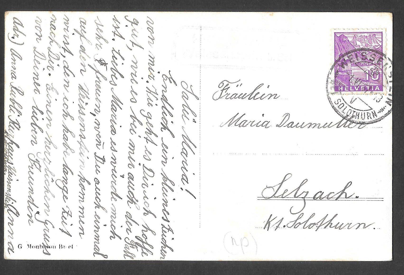 Cartoline postali: Solothurn Kurhaus Weissenstein mit Röti – Usato da Olten venduto da clotaldi 1