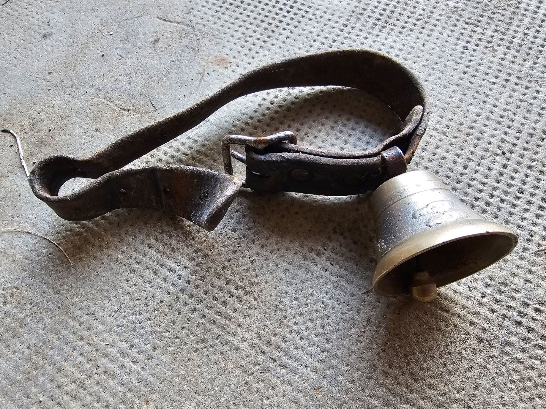 Campanacci mucche: Cloche avec collier de cuir – Usato da Ste-Croix venduto da gfamily 1