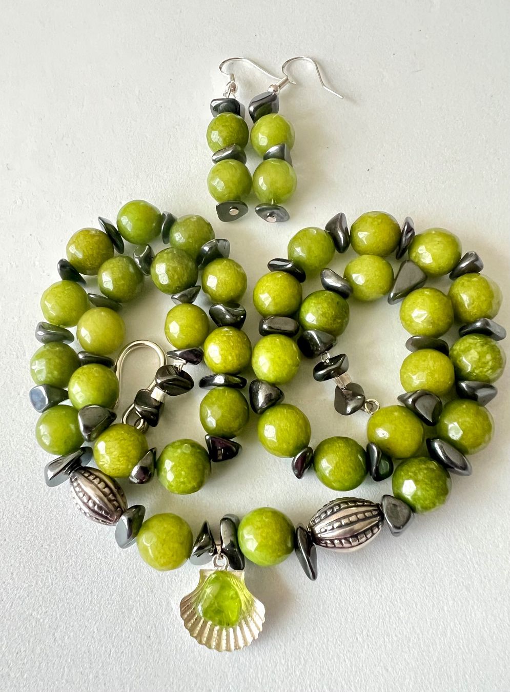 Sonstiger Schmuck: Edelstein Set Nephrit Jade & Peridot – Silber 925 Unikat – Neu (gemäss Beschreibung) aus Ruswil von artbyhand 4