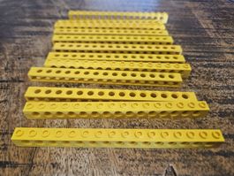 lego 3703 lot de 12 pièces Yellow Technic, Brick 1 x 16