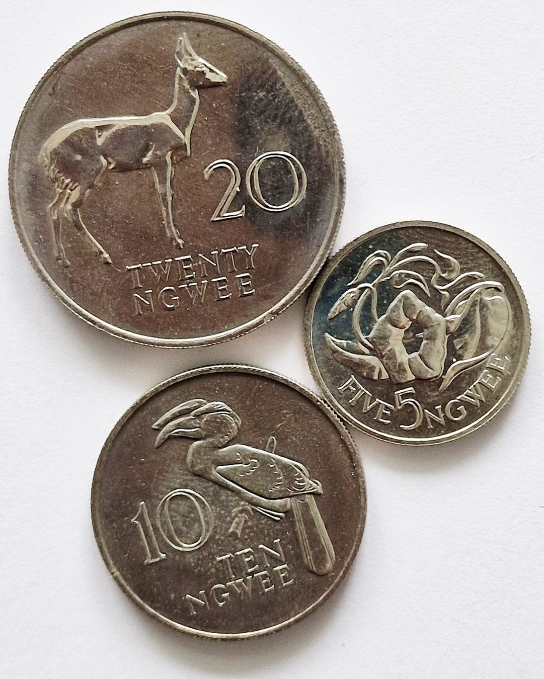 Toutes les monnaies: 3 x Zambia – D'occasion à Illnau par swisshippo