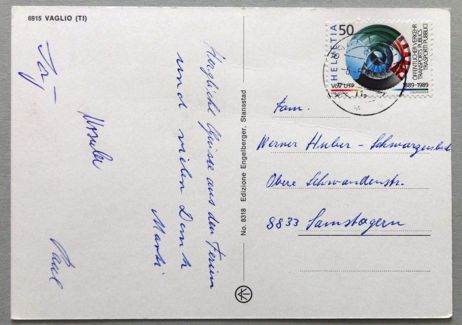 Cartoline postali: Vaglio (TI) – Usato da Fétigny venduto da Billy2miny 1