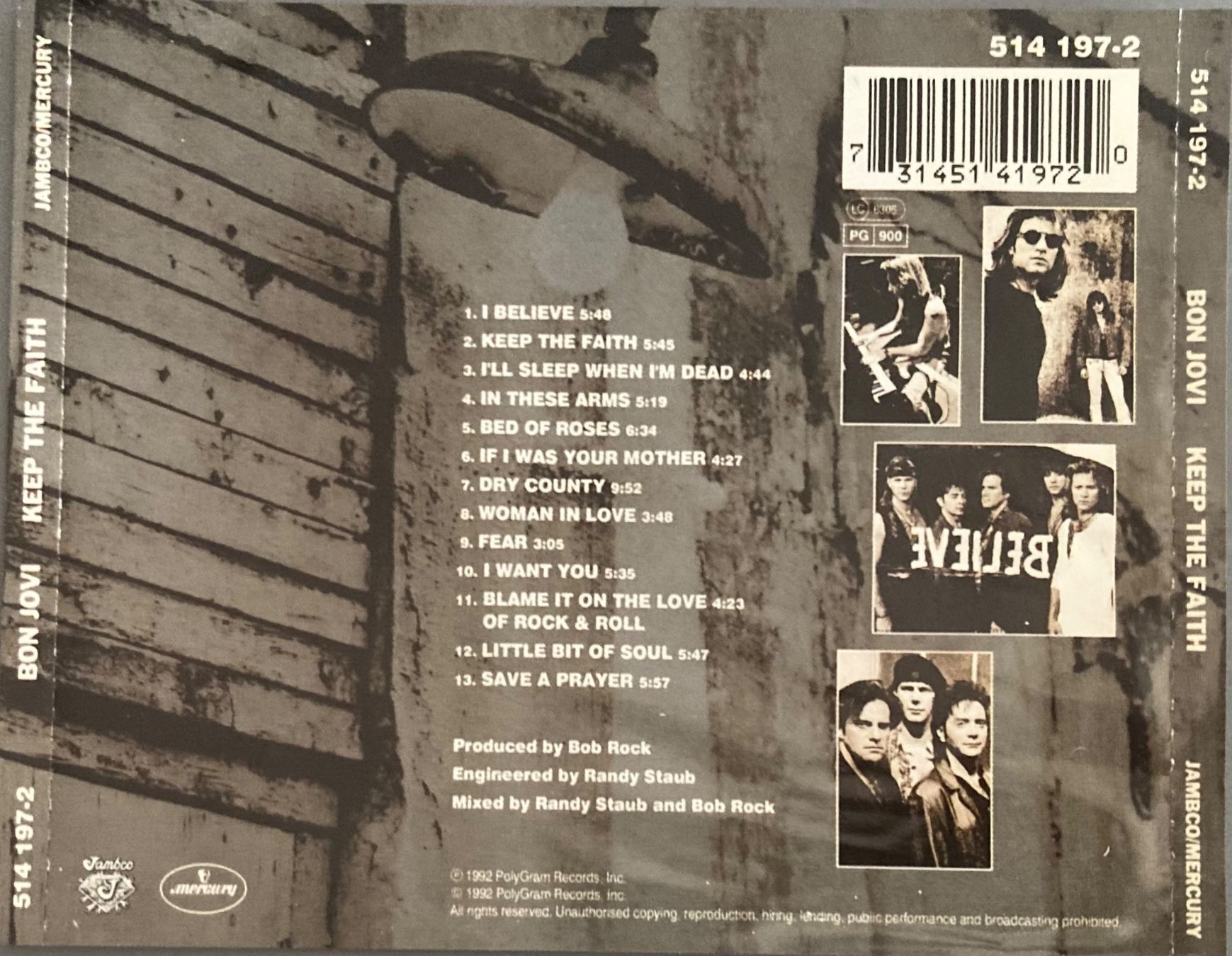 CD: BON JOVI - KEEP THE FAITH – Usato da Poliez-Pittet venduto da Newtown-Records 1