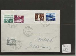 timbre enveloppe FDC Pro Patria 1954 B66-B70 obl. français