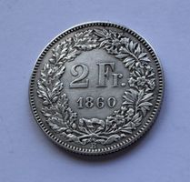 1860 2 Franken -unz