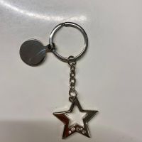 Schlüsselanhänger Stern mit Strass - Silber