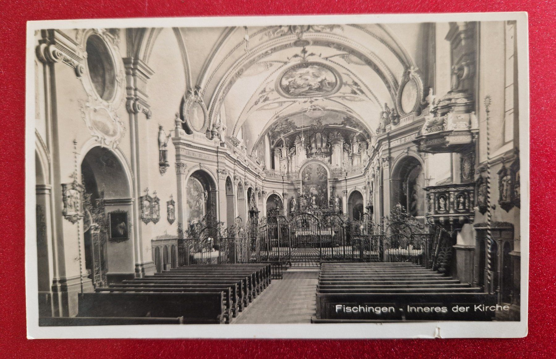Cartoline postali: Fischingen Kirche Innenansicht 1926 – Usato da Melchnau venduto da Fishel