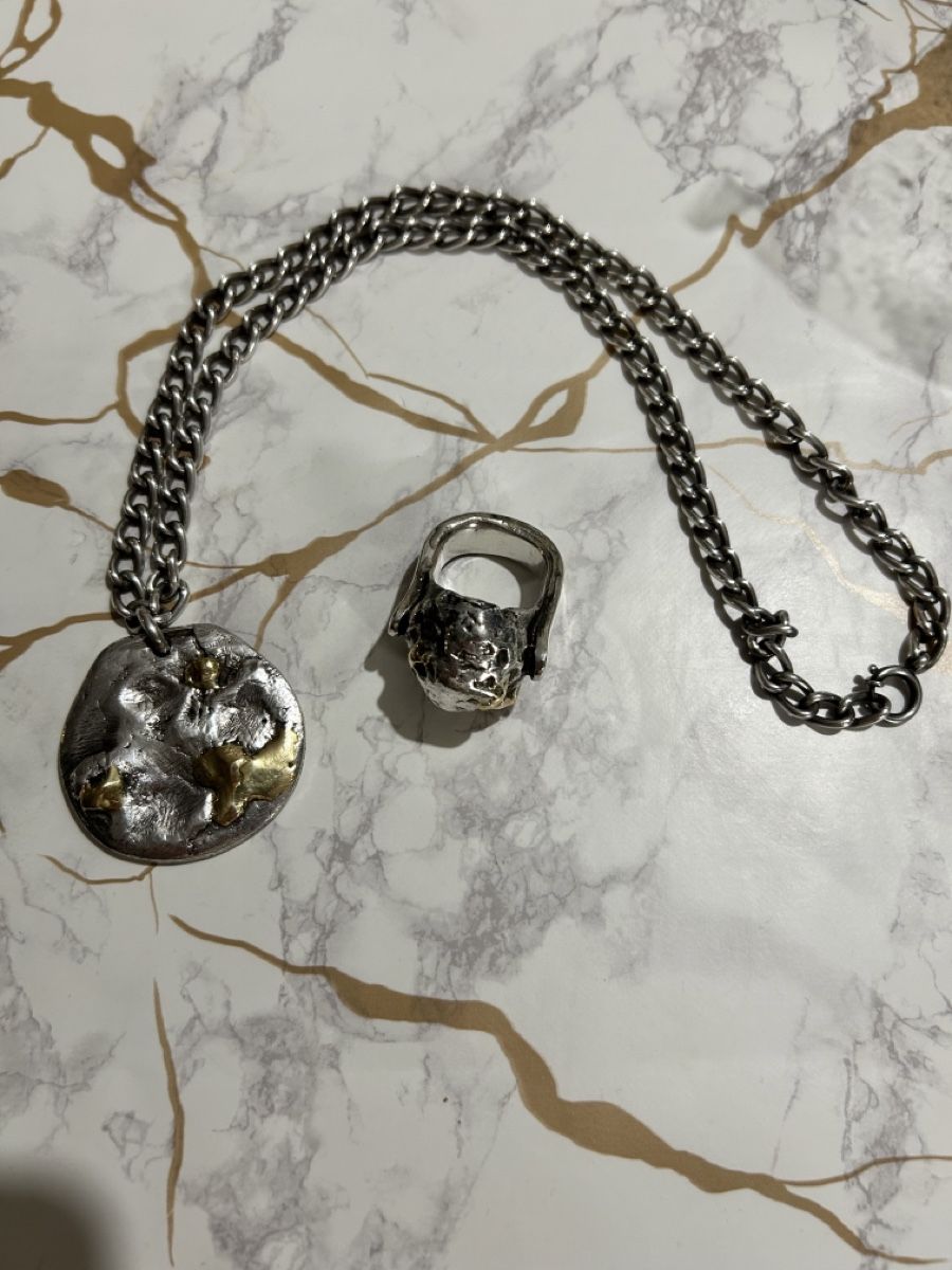 Altri gioielli: Designer Herrenschmuck Set - Ring & Halskette 925 Silber – Usato da Oftringen venduto da Michaels011