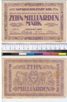 Notgeld Stadt Kiel, Zehn Miliarden Mark, 1923