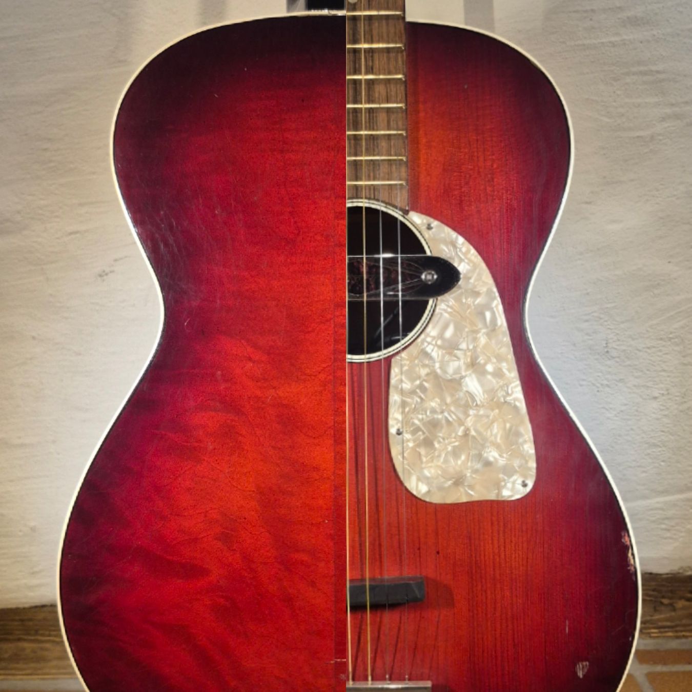 Höfner Strumenti musicali: Höfner 520 Rubber Bridge Conversion 1950s – Usato da Winterthur venduto da NorrSydGuitars 1