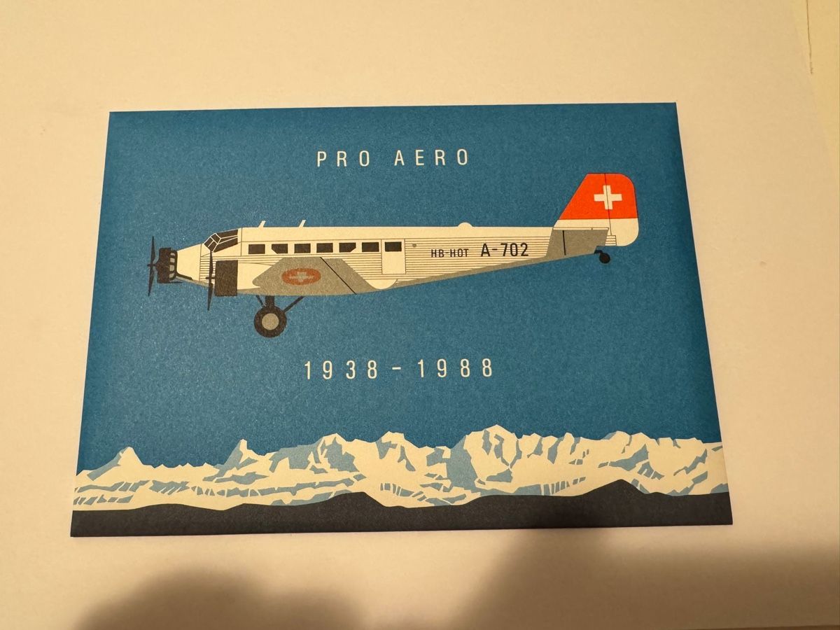 Tutti i francobolli: Erstagsbriefe pro aero 1938-1988 – Nuovo (secondo la descrizione) da Bütschwil venduto da sof_p98b