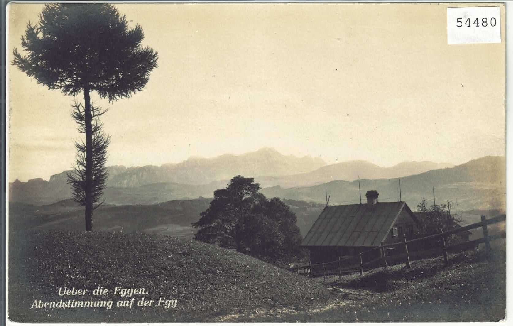 Cartoline postali: Ueber die Eggen - Abenstimmung auf der Egg – Usato da Ettingen venduto da Kartenplanet