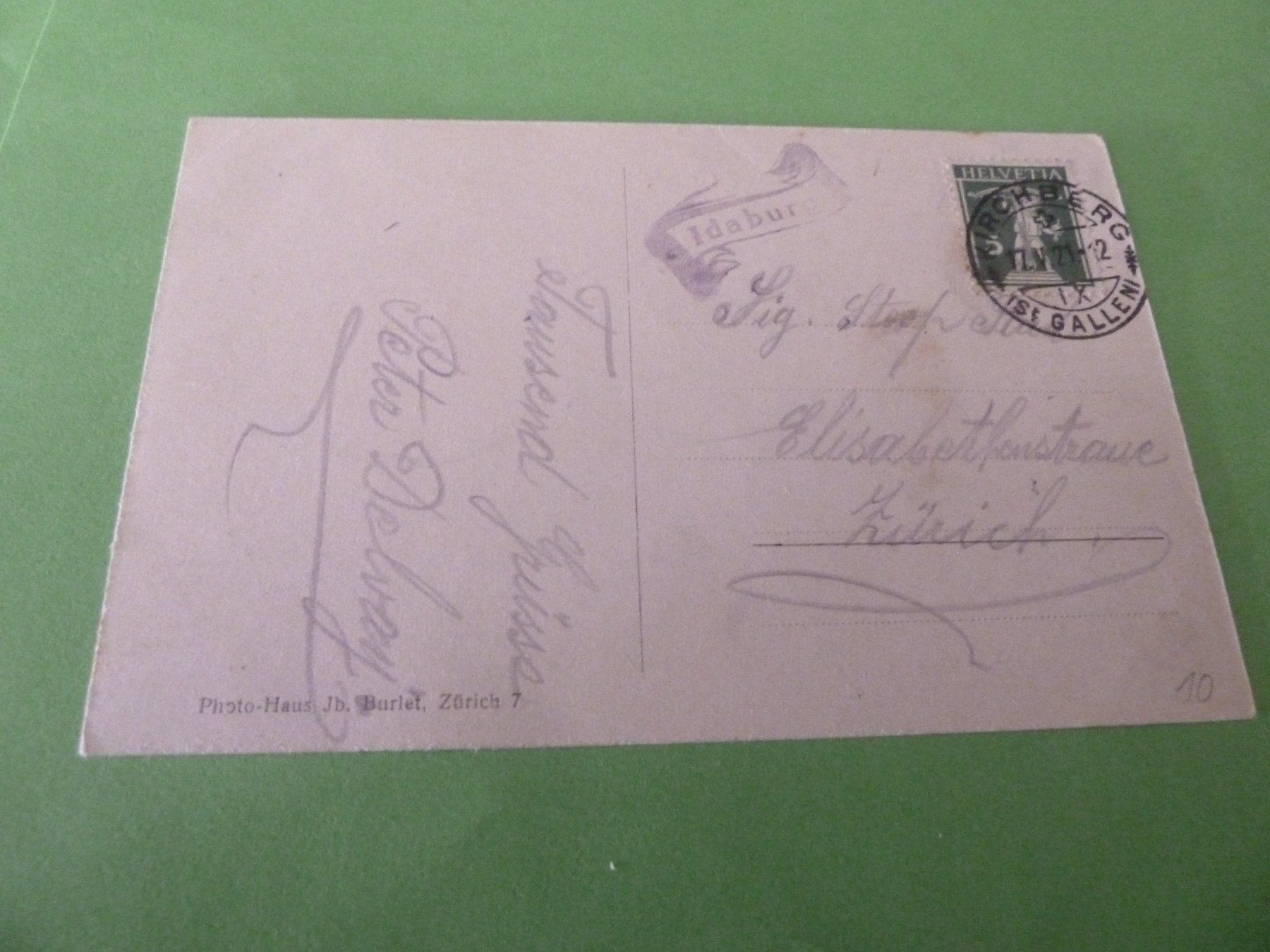 Cartoline postali: GÄHWIL-IDDABURG 1921 Ansichtskarte – Usato da Rieden SG venduto da jamilau 1