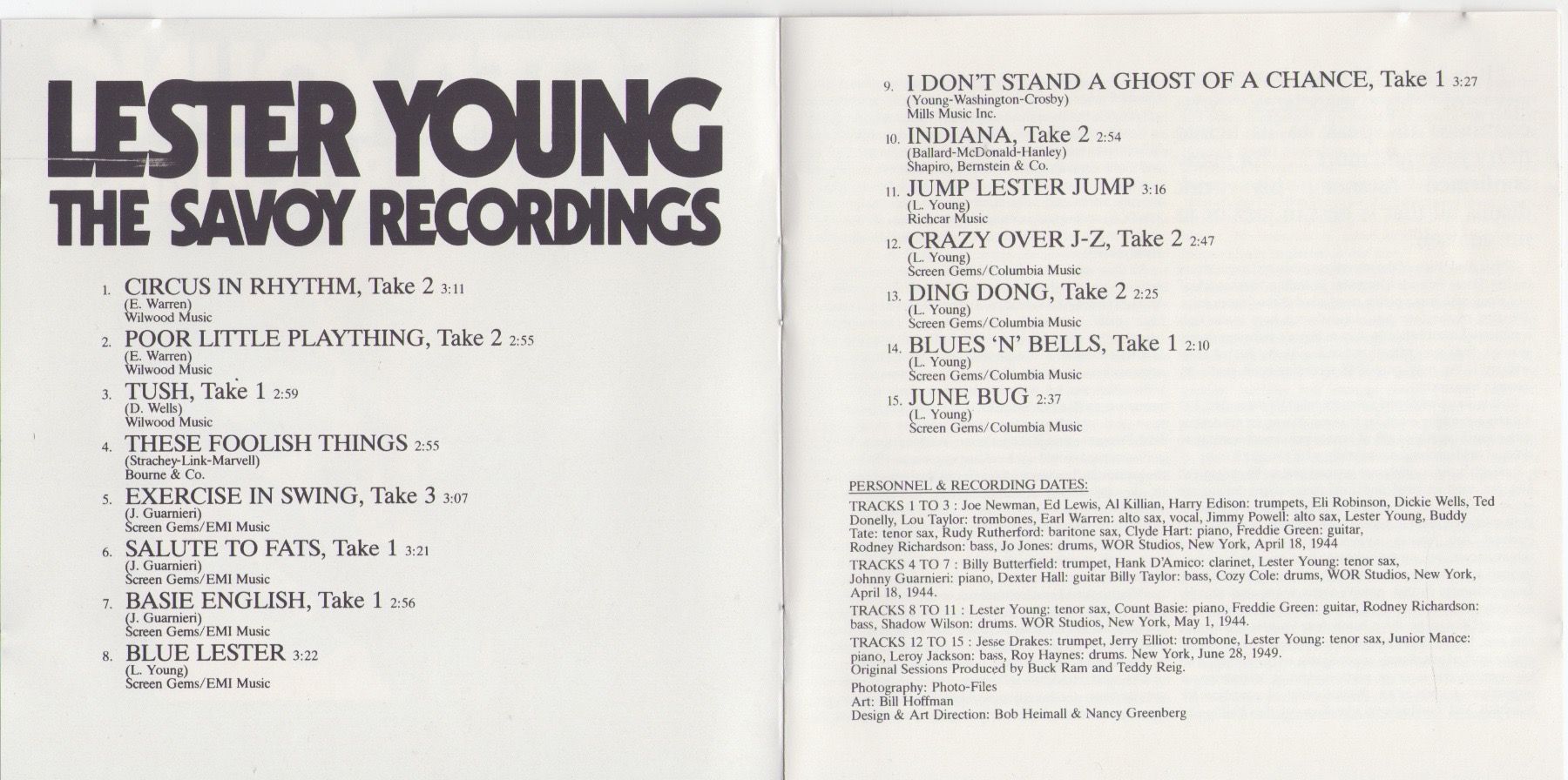 CDs: LESTER YOUNG - THE SAVOY RECORDINGS – Gebraucht aus Lausanne von sbar224 2