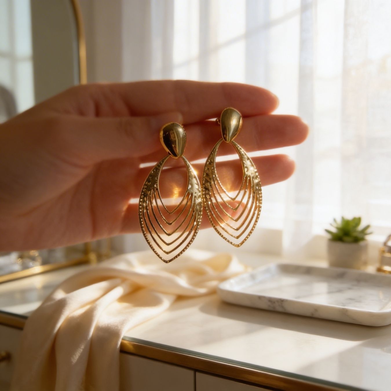 Orecchini pendenti & Orecchini a lobo: Boucles d'oreilles Or Sublime – Nuovo e nell'imballaggio originale da St-Maurice venduto da Sandrinette123 2