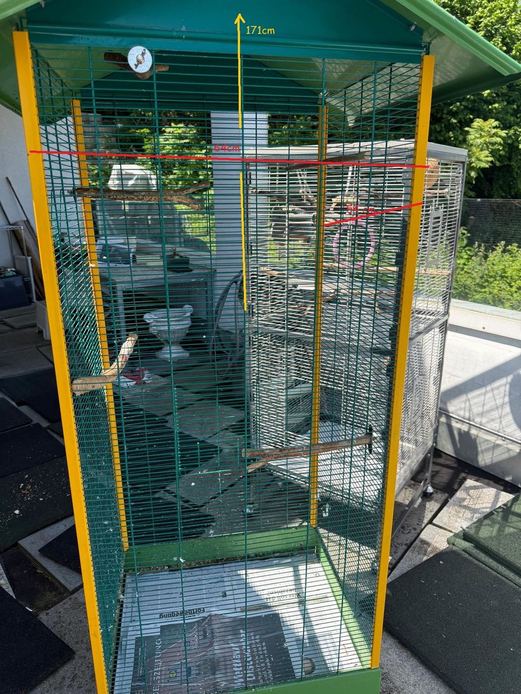 Gabbie, trasporto & Sicurezza: Vogelkäfig  147 x 60 x 60 – Usato da Horgen venduto da pinod1 1