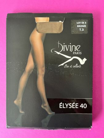 Strumpfhose Élysées 40, Divine Paris, Grösse M, Bronze