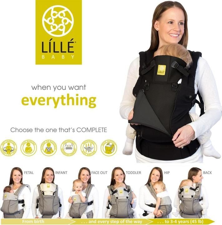 Bauch- & Rückentragen: Porte-bébé Lillé gris, multifonction – Gebraucht aus Fully von Taaat 1