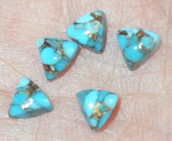 Mineralien Set L-3824 – 5 Stück Blauer Kupfer Türkis 4x4mm
