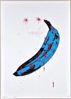 Death NYC Pop Art Druck Warhol TIFFANY Banane Unikat 1 von 1