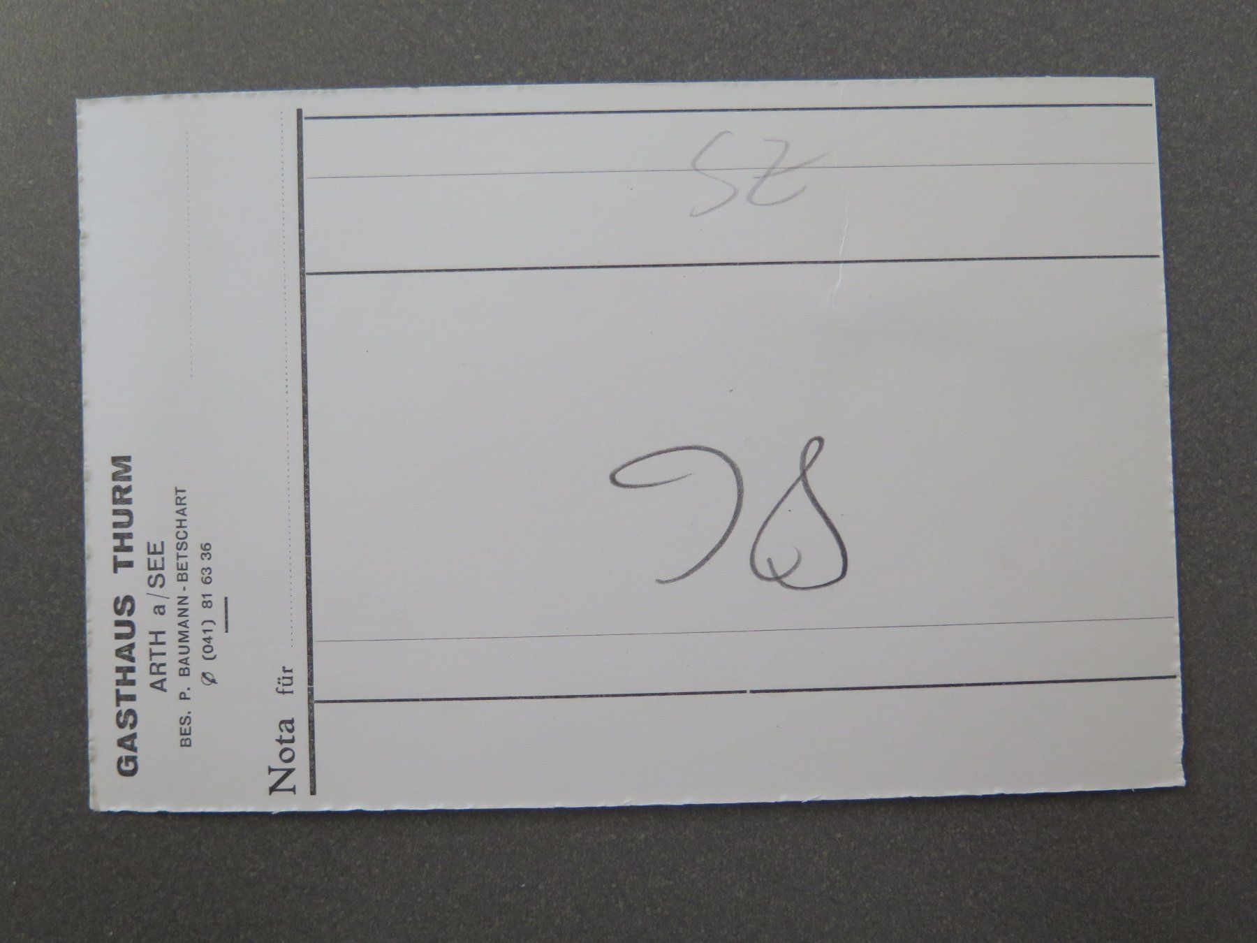 Cartoline postali: ARTH AM SEE - GASTHAUS THURM - NOTA – Usato da Wittenbach venduto da lipasal 1