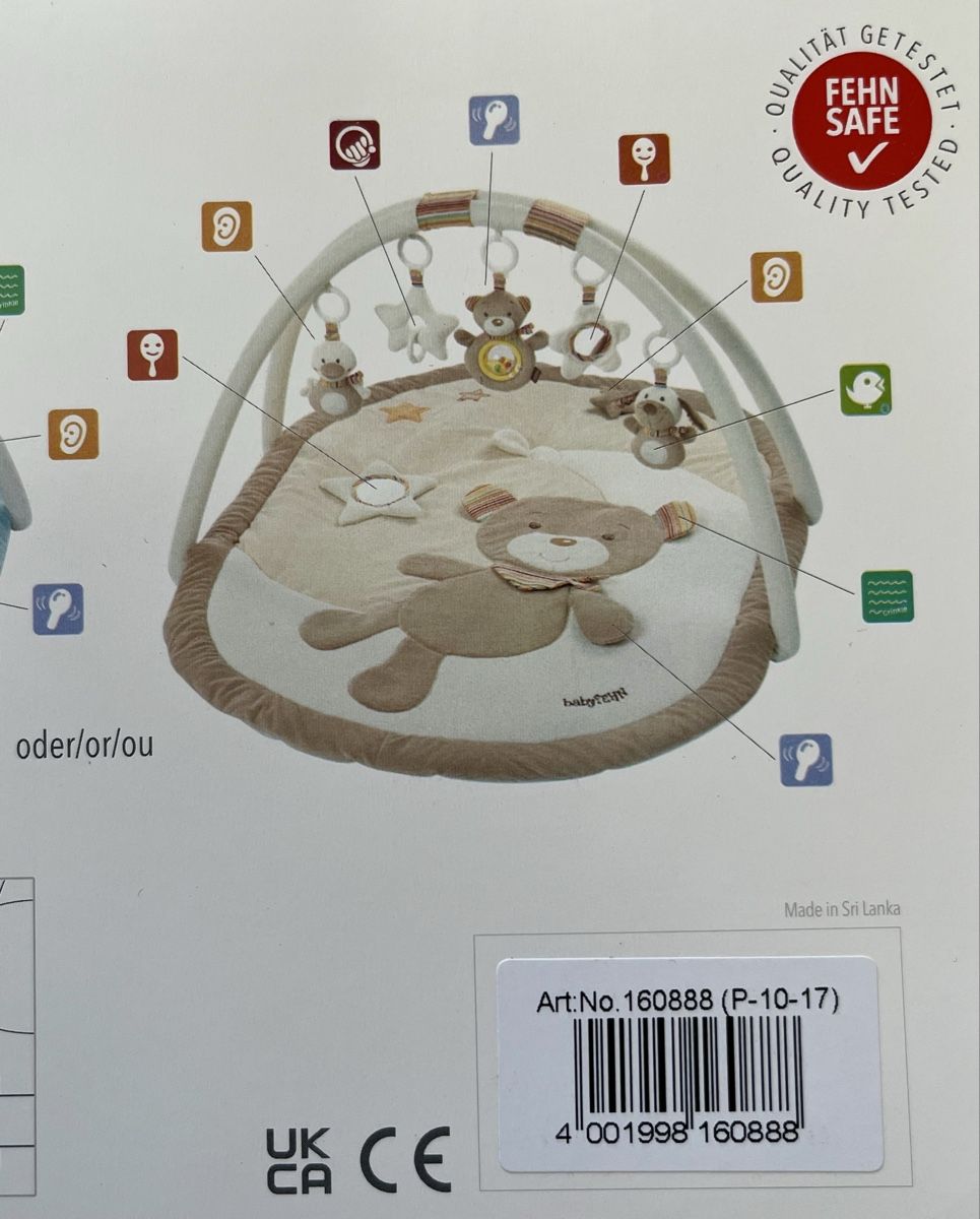 Tiro con l'arco: Fehn Krabbeldecke mit Spielbogen Bär Rainbow – Usato da Grenchen venduto da Replay111 4