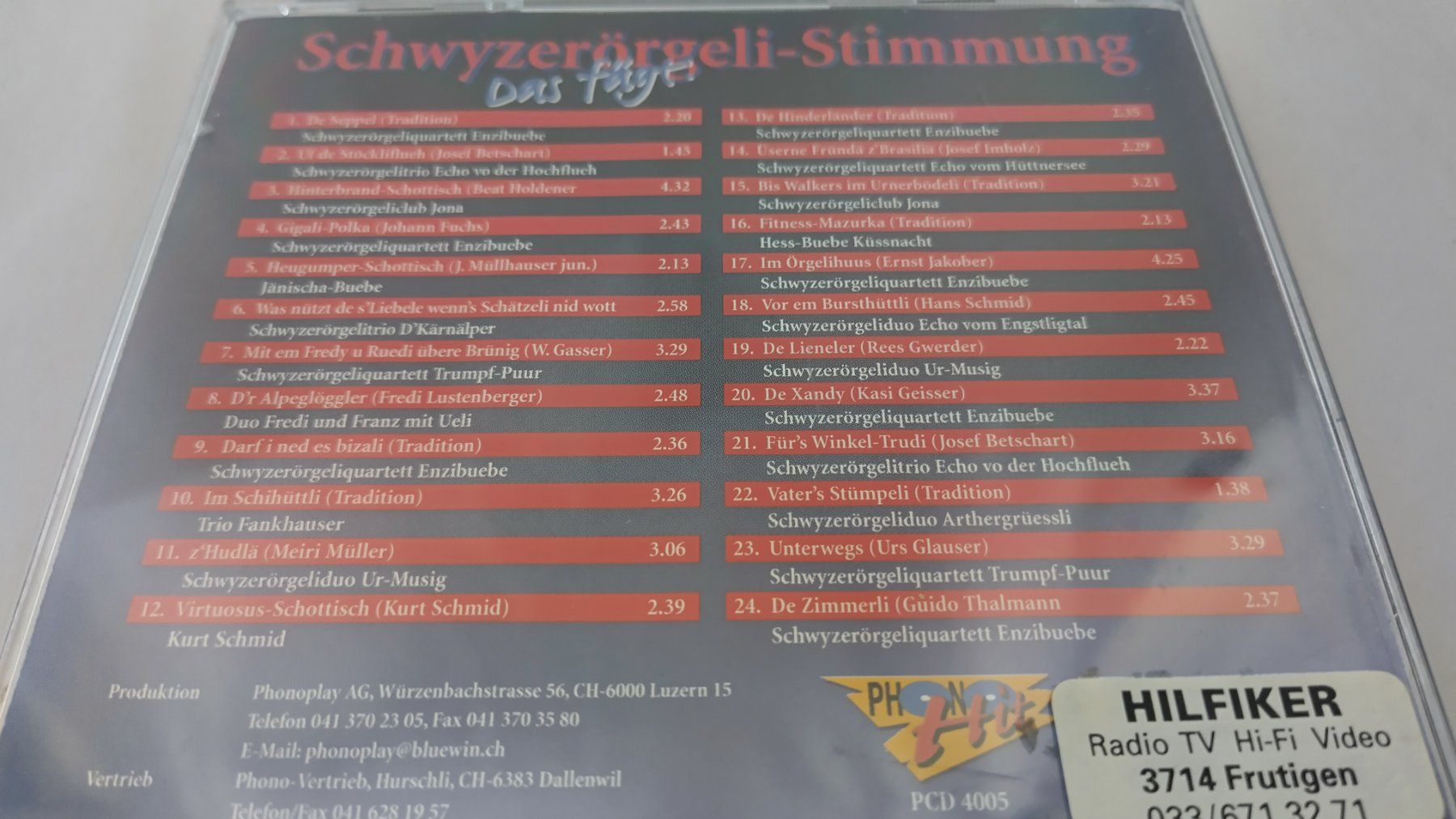 CD: Ländler CD / Schwyzerörgeli-Stimmung  Vol. 1 ab Fr. 4.- – Usato da Bellach venduto da JingleJerry 2