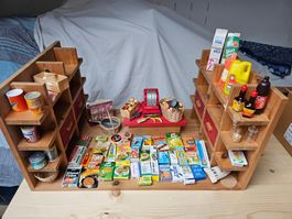 Käuferliladen mit viel tollem Zubehör, Holz, Top Zustand