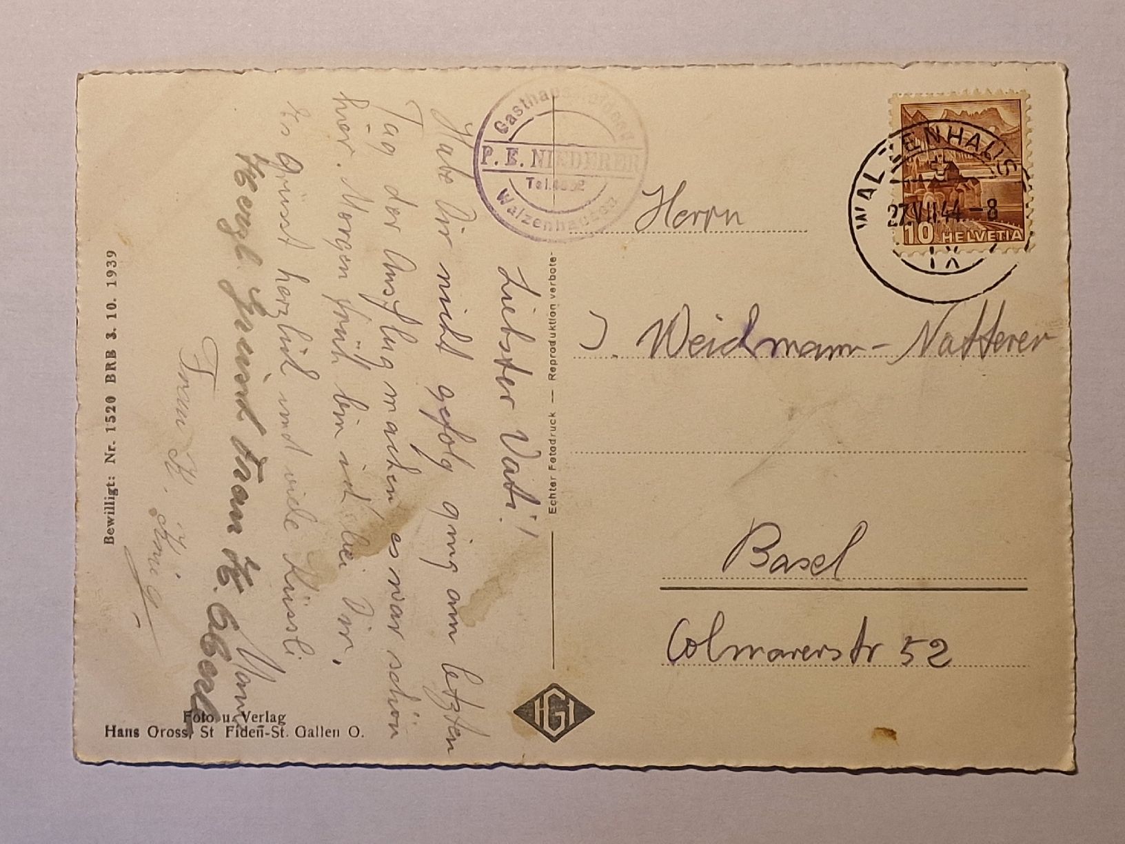 Ansichtskarten: Meldegg bei Walzenhausen – Gebraucht aus Rüegsauschachen von Hbru 1