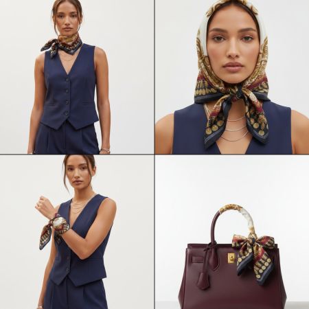 Céline Paris Tuch 47 × 47 cm – klassisches Muster