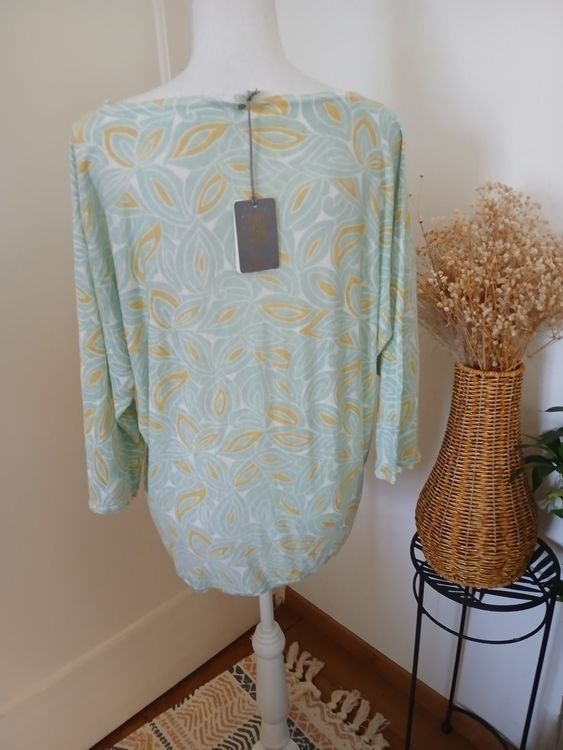 Nile T-shirt: Nile Shirtbluse, Gr.L, NEU,100%Leinen – Nuovo e nell'imballaggio originale da Luzern venduto da Tavolna 2