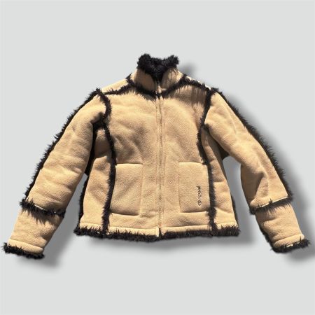 Rio Curl retro beige fur-like fleece jacket damen vintage