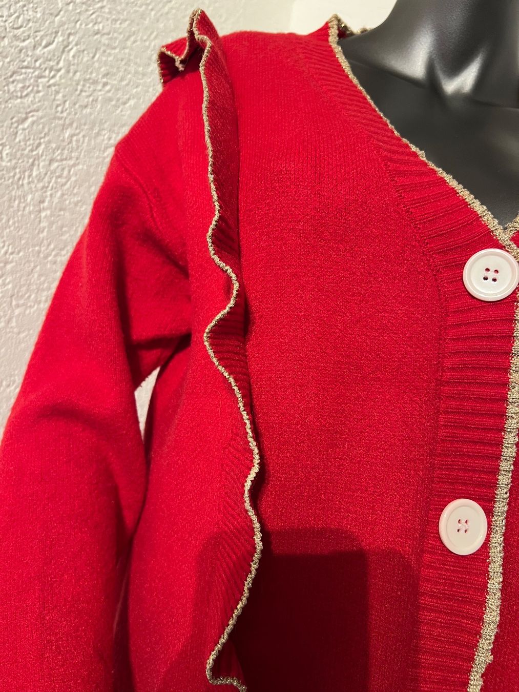 Giacche: Frühling Herbst Damen Strickjacke Rot Gr M – Usato da Frenkendorf venduto da Style365 5