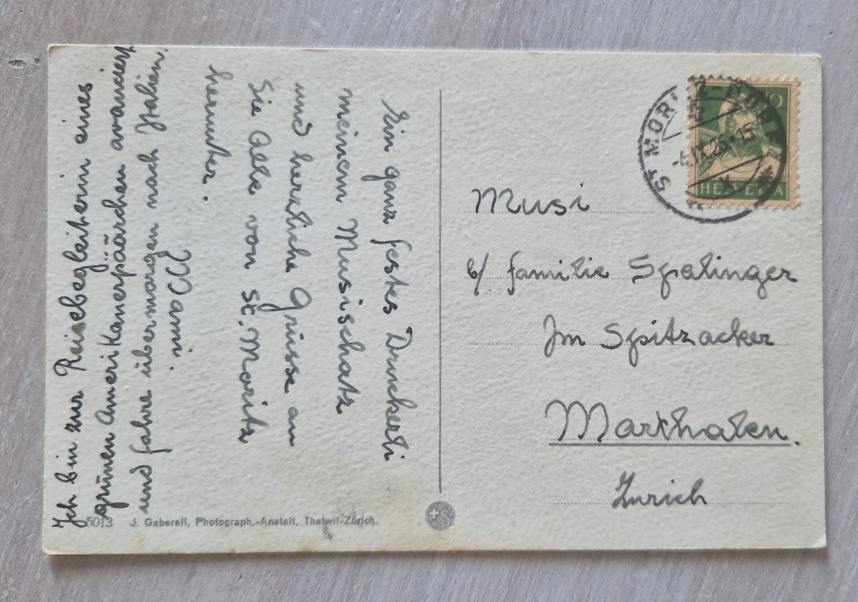 Cartoline postali: Abend am St. Moritzersee 1926 – Usato da Ebikon venduto da Donar50 1
