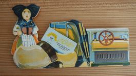 CAILLER - SCHOKOLADE - KARTONWERBUNG ANTIK - LITHOGRAPHIE