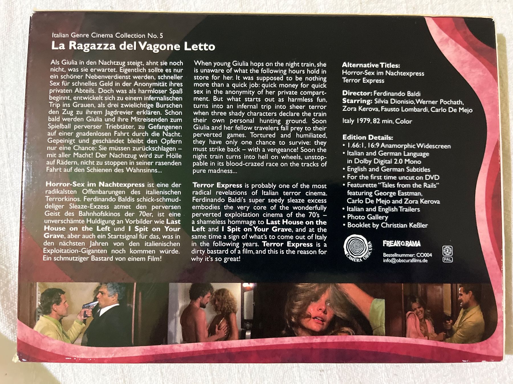 Tous les DVDs: Horror-Sex im Nachtexpress – D'occasion à Basel par patku79 1