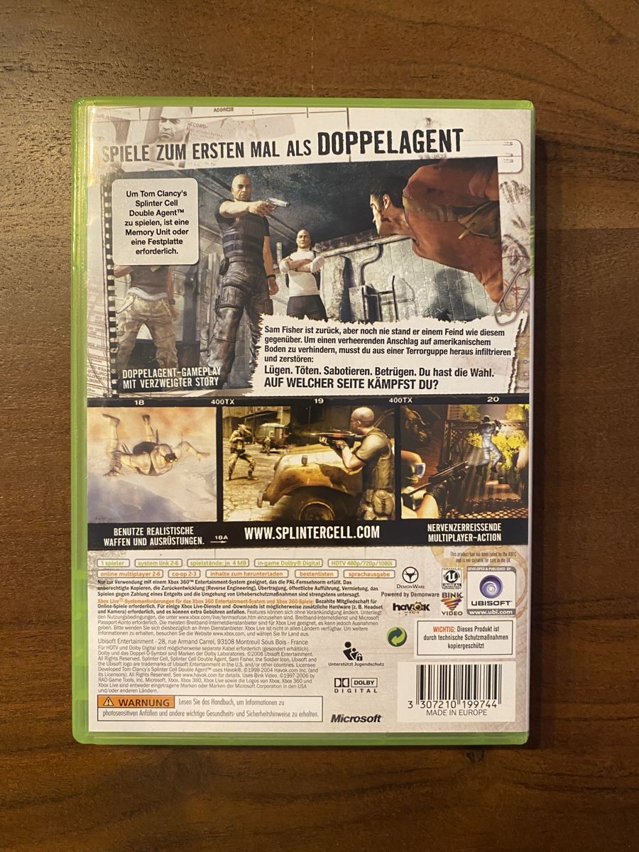 Microsoft Spiele: Tom Clancy's Splinter Cell Double Agent für Xbox 360 – Gebraucht aus Thunstetten von Virus_33 2