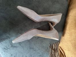 Elegante Pumps, L.K. Bennett, silber, Grösse 37